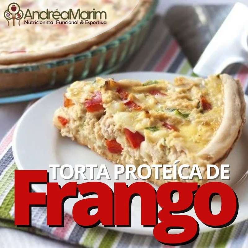 Torta Proteíca de Frango-Lanche delicioso, Low Carb