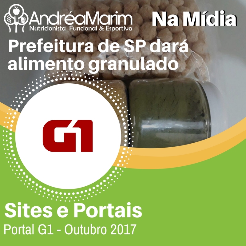 Portal G1- Doria dará alimento granulado feito a partir de itens perto do vencimento a famílias carentes