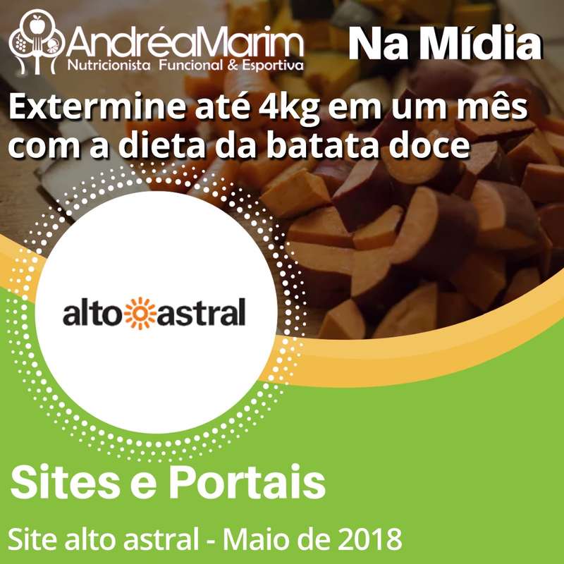 Site Alto Astral-Extermine Até 4kg com a dieta da batata doce