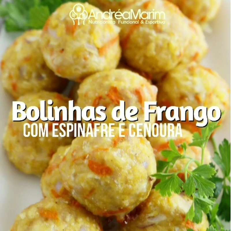 Bolinhas de Frango com Espinafre e Cenoura-   