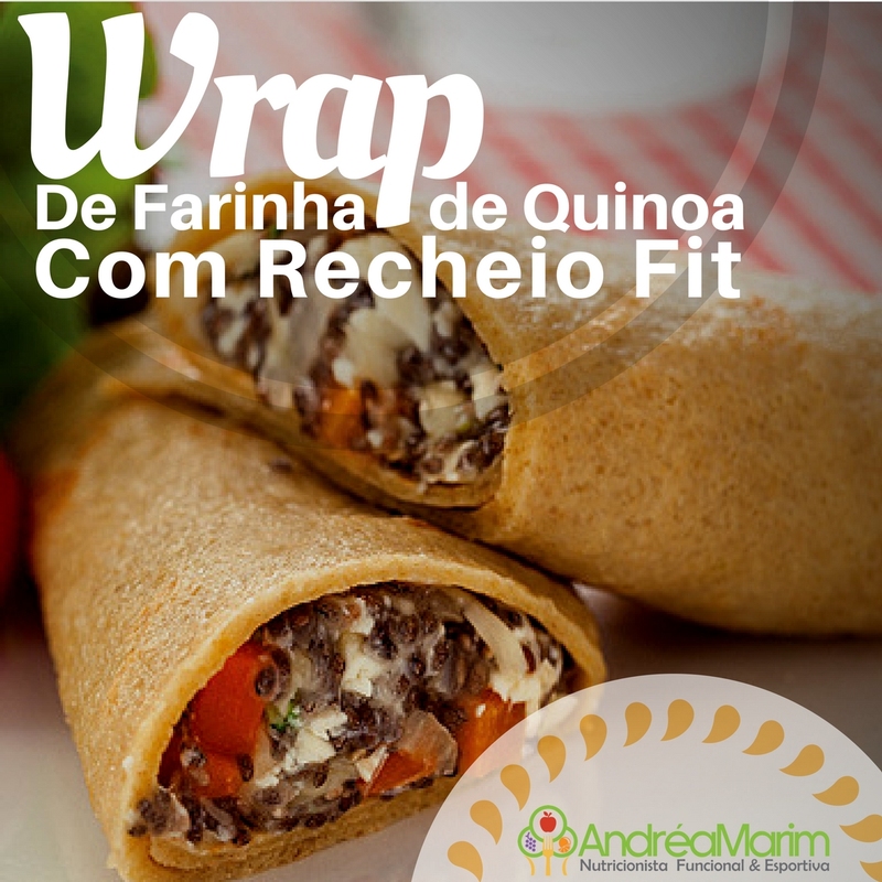 Wrap de Farinha de Quinoa com recheio Fit- 