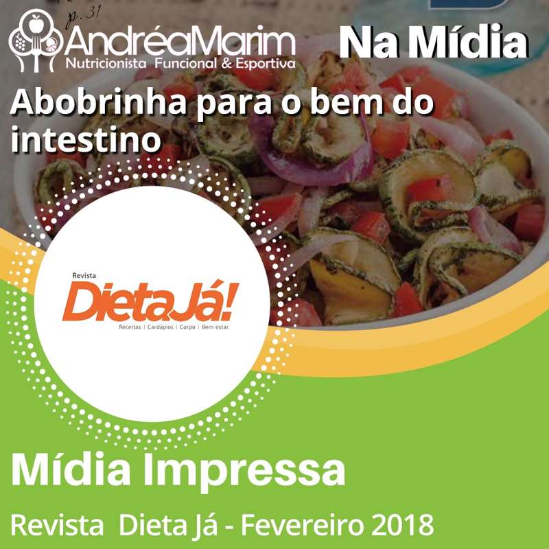Revista Dieta J-Abobrinha para o bem do intestino