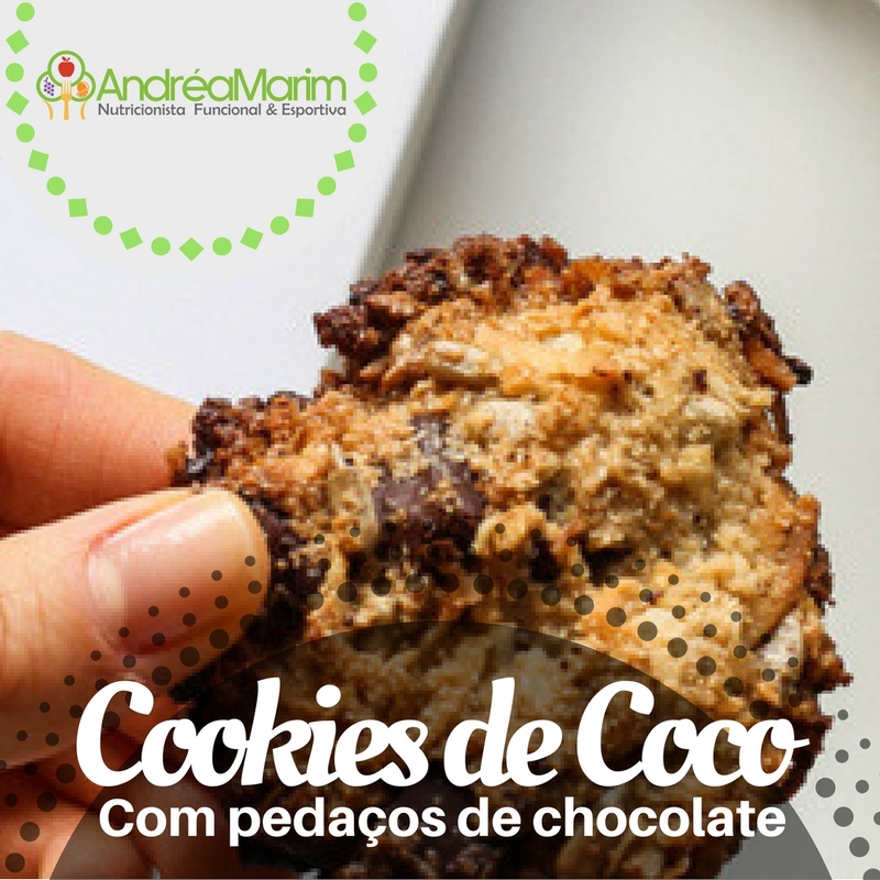 Cookies de coco com pedaços de Chocolate-   